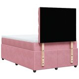 vidaXL Box spring postelja z vzmetnico roza 120x190 cm žamet, (21309066) | Shoptok.si