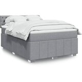  Krevet box spring s madracem svjetlosivi 140x200 cm od tkanine | shoptok.hr