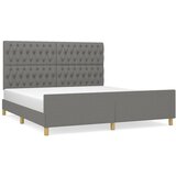 Maison Chic Posteljni okvir - Dvoposteljna postelja - Zakonska postelja brez vzmetnice temno siv 180x200 cm tkanina-J4426, (21774588) Cene