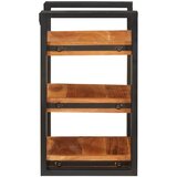  Noćni ormarić 2 pcs Smeđa i crna Masivni drvo akacija | shoptok.hr