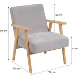 Casa Selección Siva fotelja od šenila Vintage – | shoptok.hr