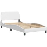  Posteljni okvir z LED lučkami bel 100x203 cm umetno usnje, (21094933) | Shoptok.si