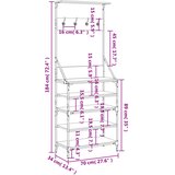  Stalak za odjeću i cipele siva boja hrasta sonome 70x34x184 cm | shoptok.hr
