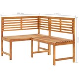  Kutna klupa 140 cm od masivnog bagremovog drva | shoptok.hr