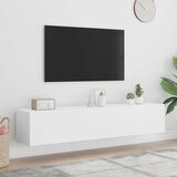  Zidni TV ormarići s LED svjetlima 2 kom bijeli 80x35x31 cm | shoptok.hr