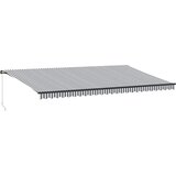 vidaXL Ročno zložljiva tenda z LED antracit in bela 600x300 cm, (22047107) | Shoptok.si