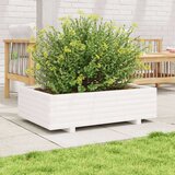 vidaXL Vrtna sadilica bijela 90 x 60 x 26,5 cm od masivne borovine | shoptok.hr
