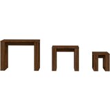  Komplet mizic 3-delni rjavi hrast konstruiran les, (20714445) | Shoptok.si