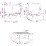 vidaXL Vrtna sedežna garnitura 7 pcs Antracitna Jeklo | Shoptok.si