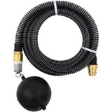 vidaXL Sesalna cev z medeninastimi nastavki 20 m 25 mm črne barve | Shoptok.si