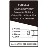 Gembird NPA90-195-4620 (DE10) **punjač za laptop 90W-19.5V-4.62A, 7.4x5.0mm black pin (1065) | ePonuda.com