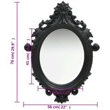 vidaXL Zidno ogledalo u dvorskom stilu 56 x 76 cm crno | shoptok.hr
