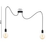  Luster na sajli MIROS 2xE27/60W/230V, pauk, crni | Eponuda.com