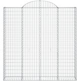 Lučne gabionske košare 2 kom 200x30x200/220cm pocinčano željezo | shoptok.hr