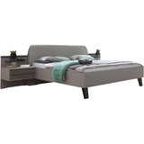 Dieter Knoll POSTELJNA GARNITURA 180 cm x 200 cm , steklo, tekstil, leseni material rjava, siva Cene