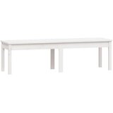 Klupa s 2 sjedala bijela 159 5x44x45 cm masivna borovina | shoptok.hr
