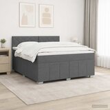  Boxspring krevet s madracem Tamnosiva 140 x 190 cm Tkanina | shoptok.hr