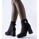 Gemre Black insulated classic eco-leather block heel boots Caio | shoptok.hr