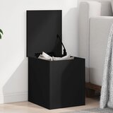 vidaXL Kutija za pohranu crna 30 x 35 x 35 cm od konstruiranog drva u