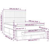 vidaXL Box spring postelja z vzmetnico temno modra 140x190cm | Shoptok.si