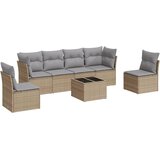  7-dijelni set vrtnih sofa od poliratana s jastucima bež | shoptok.hr
