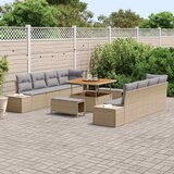  Sjedeća garnitura za vrt Bež 100 x 100 x 71 cm Poli ratan | Eponuda.com