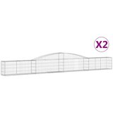 Lučne gabionske košare 2 kom 400x30x40/60 cm pocinčano željezo | shoptok.hr