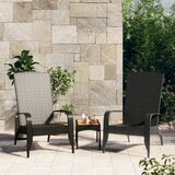 Maison Chic Vrtni Stoli - Stol za vrt Adirondack črn poli ratan JS564, (21878976) | Shoptok.si