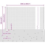 vidaXL Evropska ograja z 22 U stebrički Siva 1,2x25 m Jeklo | Shoptok.si