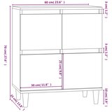  Komoda crna 60 x 35 x 70 cm od konstruiranog drva | shoptok.hr
