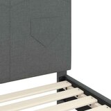  Otroški posteljni okvir z vznožjem Temno siva 80 x 160 cm blago, (5000104583) | Shoptok.si