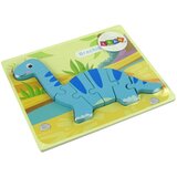  Drvena slagalica Dinosaur Brachiosaurus - plava | Shoptok.si