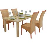 vidaXL Jedilni stoli 4 kosi rjavi naravni ratan | Shoptok.si
