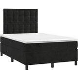  The Living Store Box spring postelja z vzmetnico črna 120x190 cm žamet - Box Spring Postelja, (21488968) | Shoptok.si