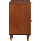 vidaXL Noćni ormarići s ladicama Smeđa Trska i čvrsto drvo manga | shoptok.hr