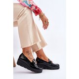 Boto LEMAR Black Felicita Patent Wedge Loafers | Eponuda.ba