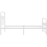  Metalni okvir kreveta uzglavlje i podnožje bijeli 107x203 cm | shoptok.hr