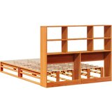  Krevet s regalom za knjige bez madraca 135x190 cm masivno drvo | shoptok.hr
