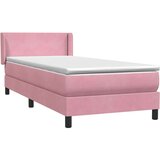 Box Spring krevet s madracem ružičasti 90x210 cm samt | shoptok.hr
