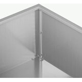  Vrtna saksija 2 kom. Srebrna 100 x 100 x 20 cm Pocinčani čelik - Pocinčani čelik 100 x 100 x 20 cm 2 | shoptok.hr