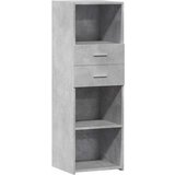 Maison Chic Visoka omara - Komoda - Predalnik betonsko siva 40x42,5x124 cm inženirski les, (21719250) Cene