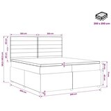  Boxspring krevet s madracem Tamno smeđa 200 x 200 cm Tkanina - Tamno smeđa 200 x 200 cm Dizajn linija | shoptok.hr