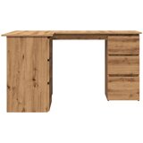 vidaXL Kotna pisalna miza artisan hrast 145x100x76 cm inženirski les | Shoptok.si