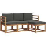  Set vanjskih sofa s jastukom 4 pcs Prirodna i antracit | shoptok.hr
