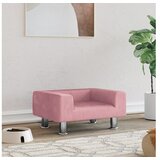 vidaXL Pasja postelja roza 50x40x26,5 cm žamet | Shoptok.si
