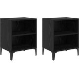  Noćni ormar 2 pcs Crni hrast 40 x 30 x 50 cm Konstruirano drvo | shoptok.hr
