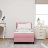 vidaXL Box Spring Postelja z Blazino Roza 80x200 cm Žamet, (22052538) | Shoptok.si
