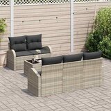  Sjedeća garnitura za vrt Svjetlosiva 55 x 55 x 37 cm poliratan | Eponuda.com