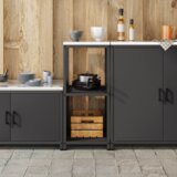 vidaXL polica za skladištenje hrane crna 60 x 50 x 92 cm čelik | shoptok.hr