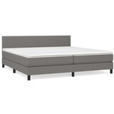  Box spring postelja z vzmetnico temno siva 200x200 cm blago, (20846803) | Shoptok.si